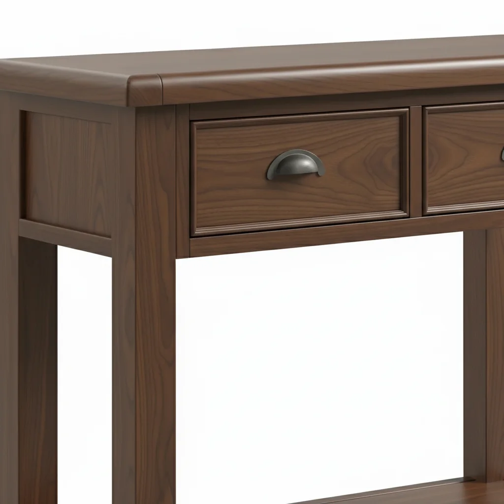 Smoked Oak Console Table