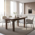 Smoked Oak  Ext Dining Table 120/160