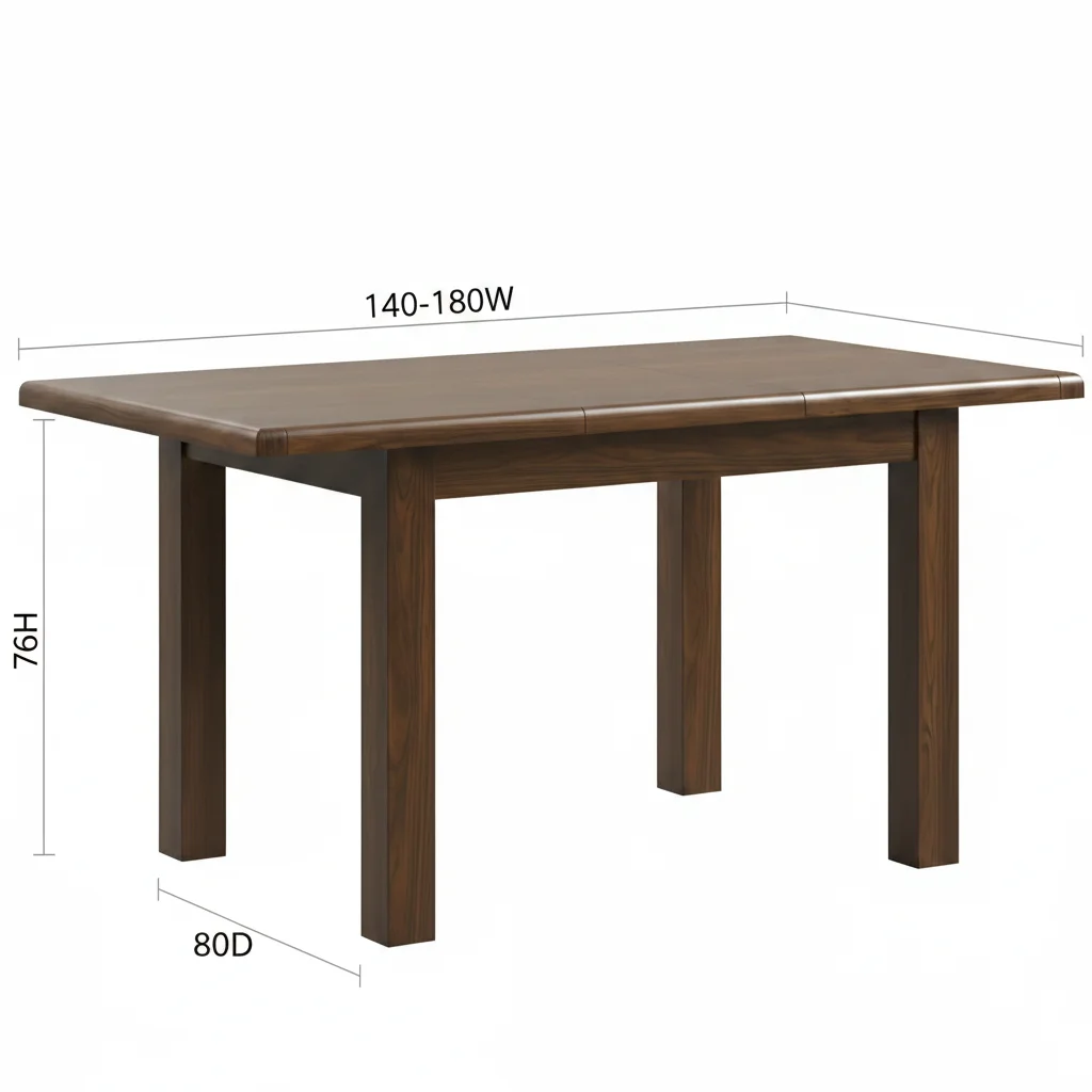 Smoked Oak Ext Dining Table 140_180