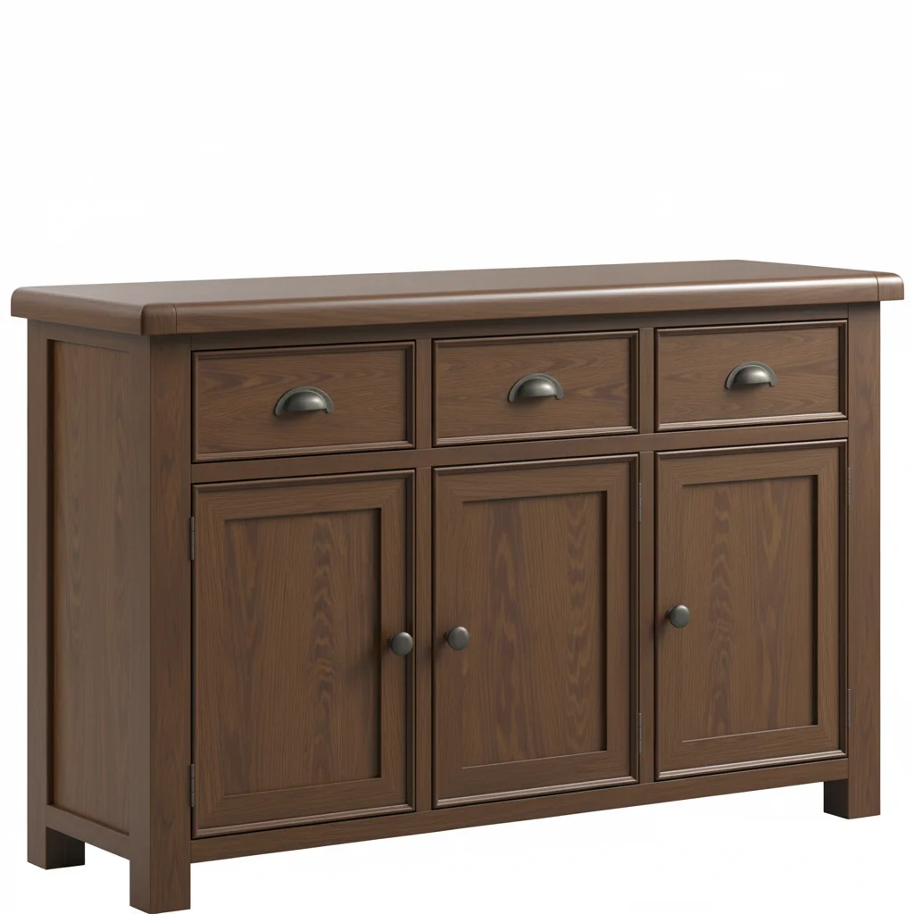 Smoked Oak Large Sideboard 3 Door 3 Drawer2