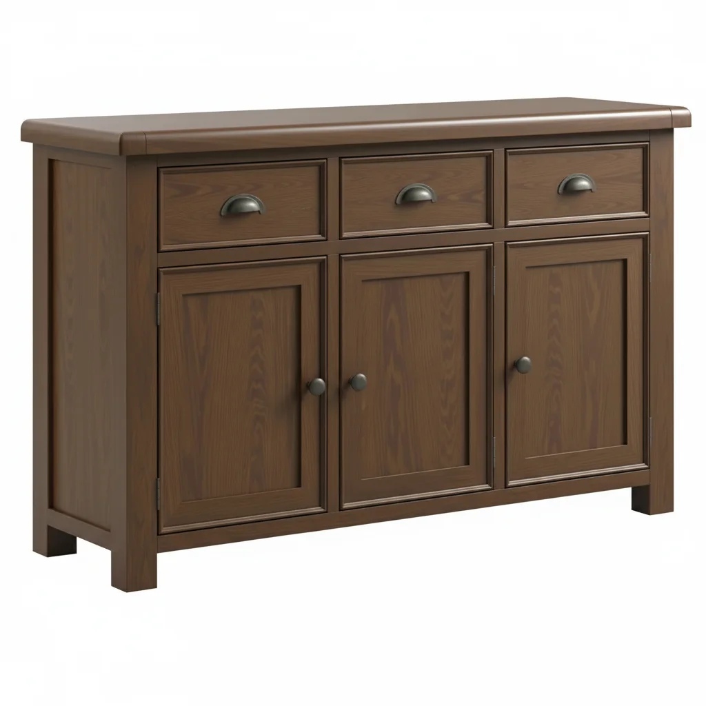 Smoked Oak Large Sideboard 3 Door 3 Drawer2