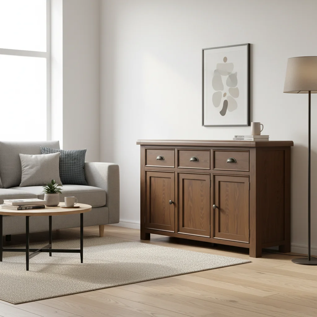 Smoked Oak Large Sideboard 3 Door 3 Drawer2
