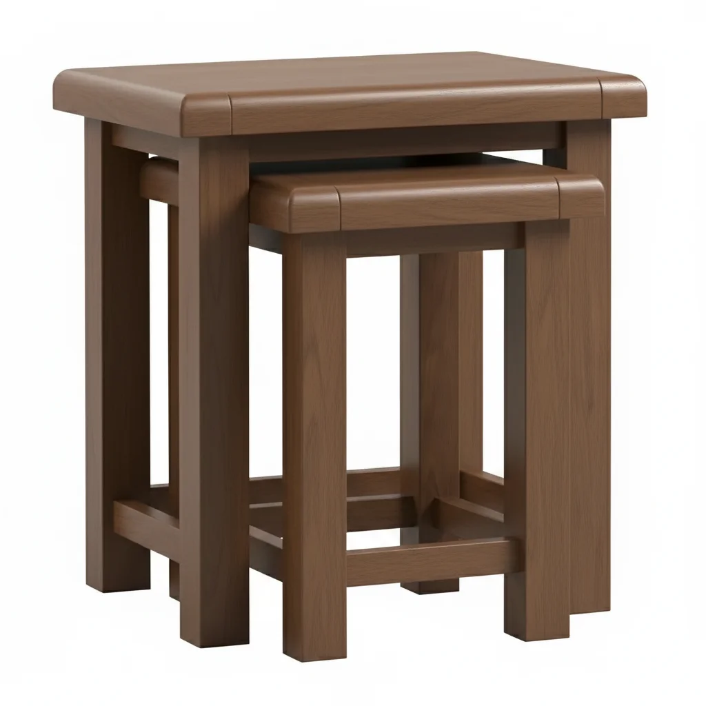 Smoked Oak Nest Of 2 Tables