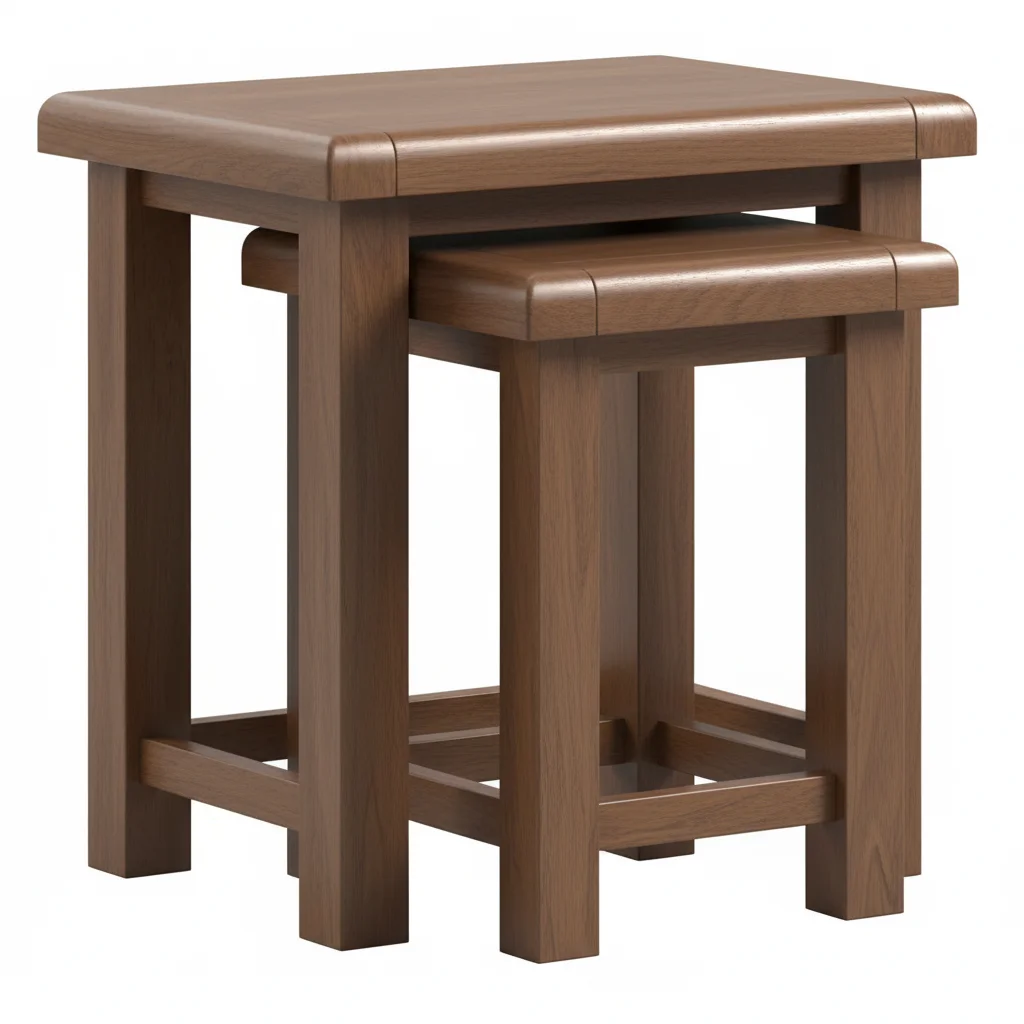 Smoked Oak Nest Of 2 Tables