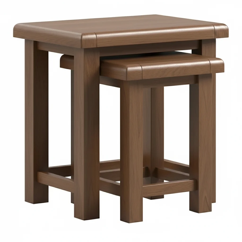 Smoked Oak Nest Of 2 Tables