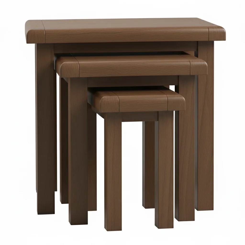 Smoked Oak Nest Of 3 Tables