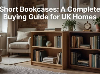 Professional header image for list-based article: Short Bookcases: A Complete Buying Guide for UK Homes