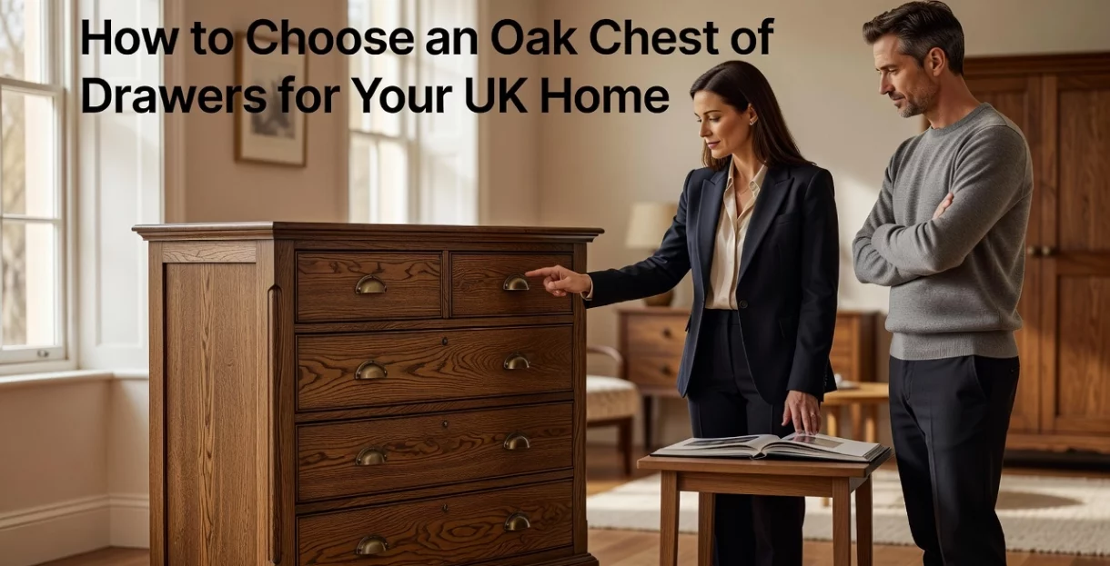 Professional header image for list-based article: How to Choose an Oak Chest of Drawers for Your UK Home