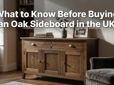 Professional header image for list-based article: What to Know Before Buying an Oak Sideboard in the UK