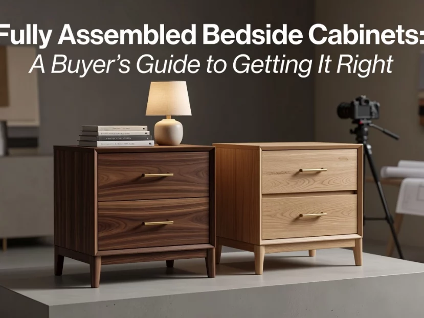Professional header image for list-based article: Fully Assembled Bedside Cabinets: A Buyer's Guide to Gett...