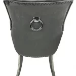 Grey Dining Chairs with Chrome Legs